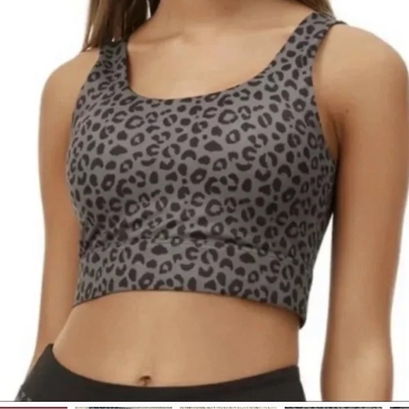 Anthropologie Other - Allfenix Anthropologie Sport Bra Long Jagger Charcoal Leopard Print, size XS